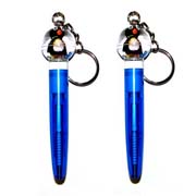 Keyring Pen Round Top Penguin